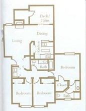 3 Bed 2 Bath G301 floor plan